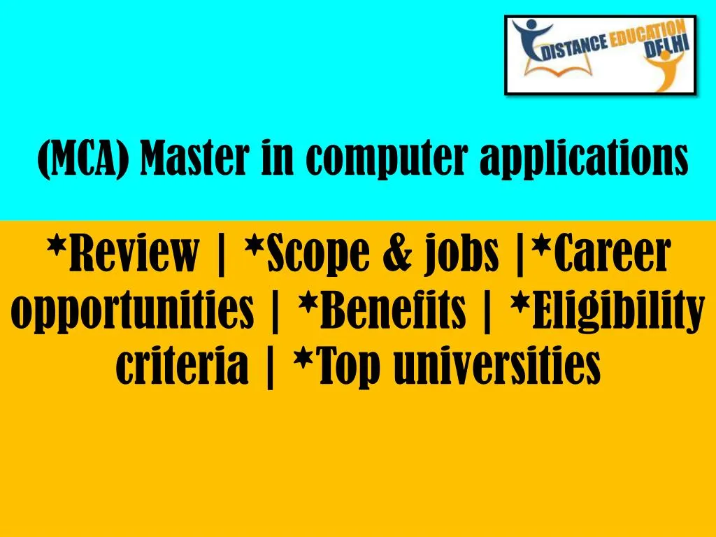 mca master in computer applications