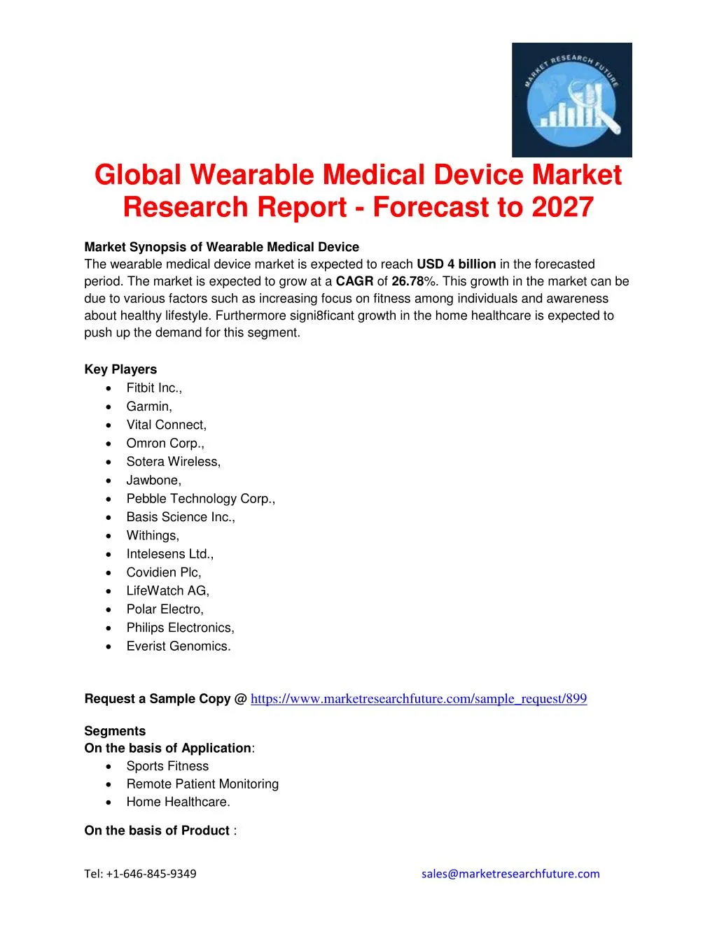 global wearable medical device market research