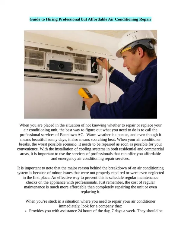 Professional Assistance for Heating and Cooling Repair Service
