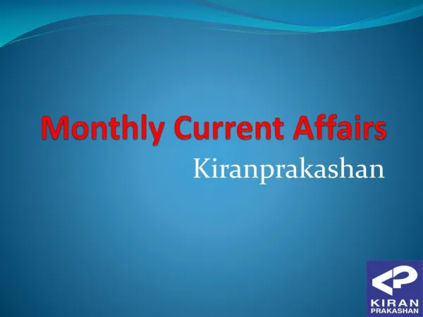 Buy Monthly Current Affairs at kiranprakashan
