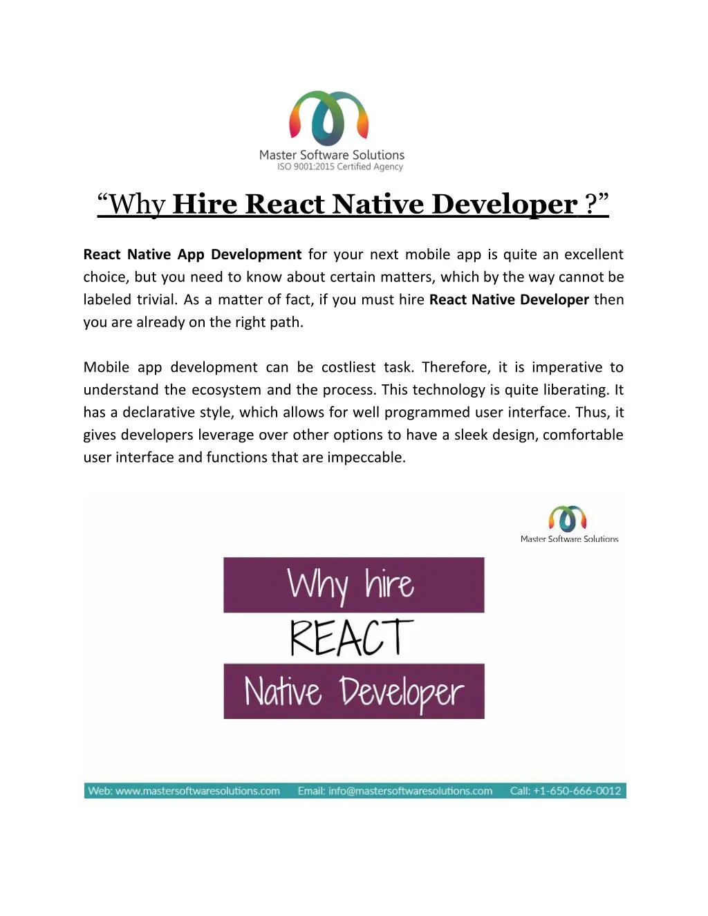why hire react native developer