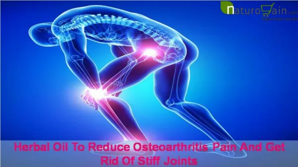 Herbal Oil To Reduce Osteoarthritis Pain And Get Rid Of Stiff Joints