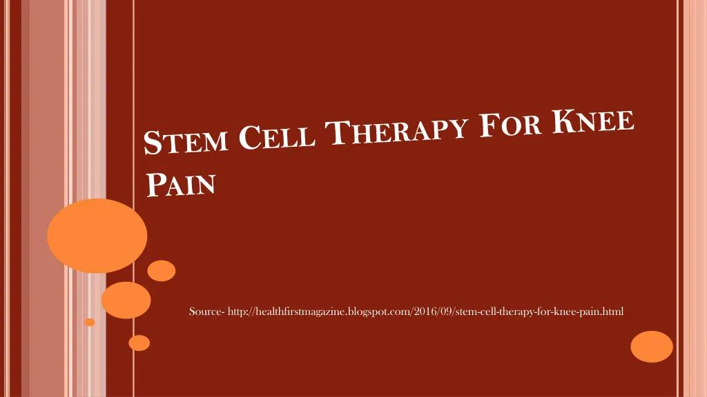 stem cell therapy for knee pain