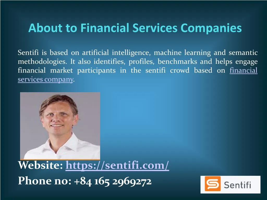 about to financial services companies