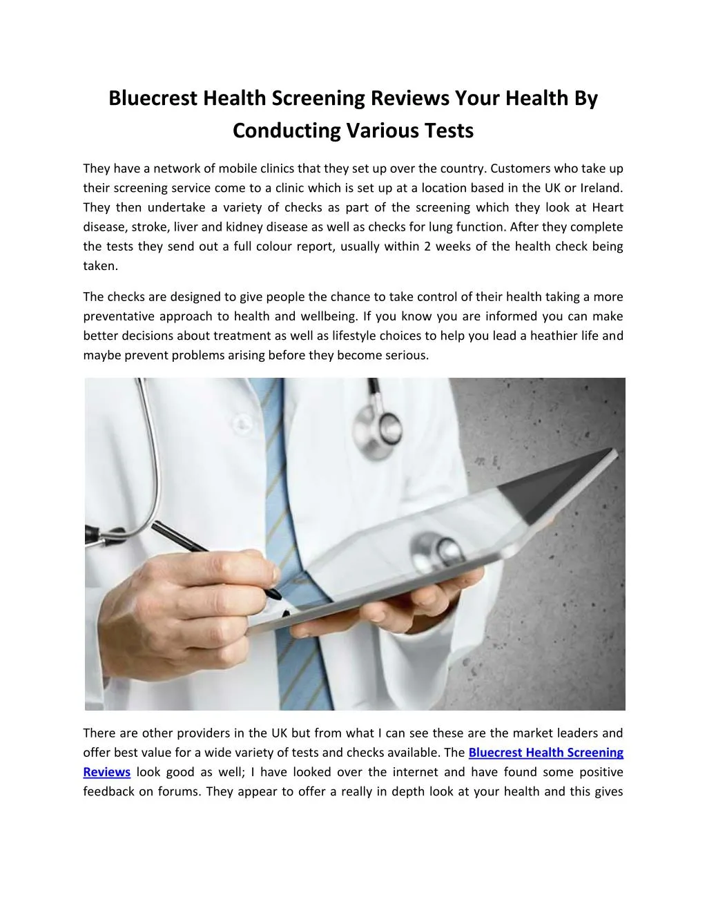 bluecrest health screening reviews your health