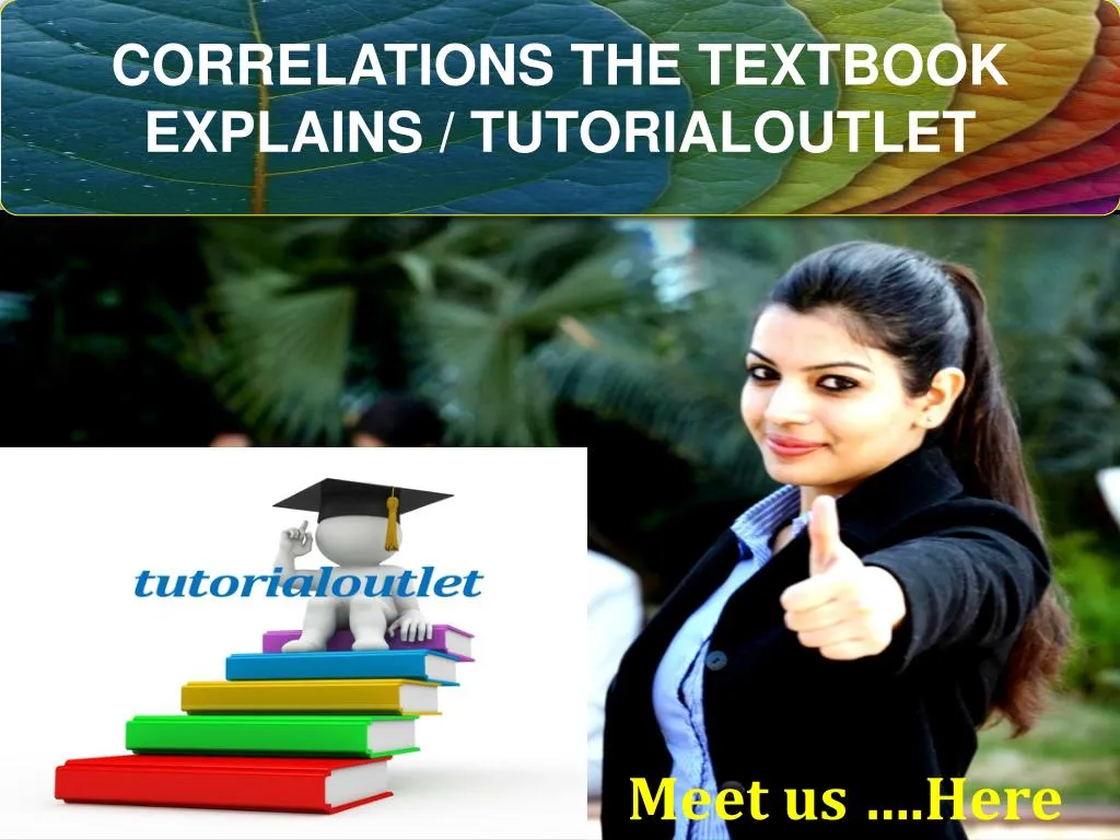 correlations the textbook explains tutorialoutlet