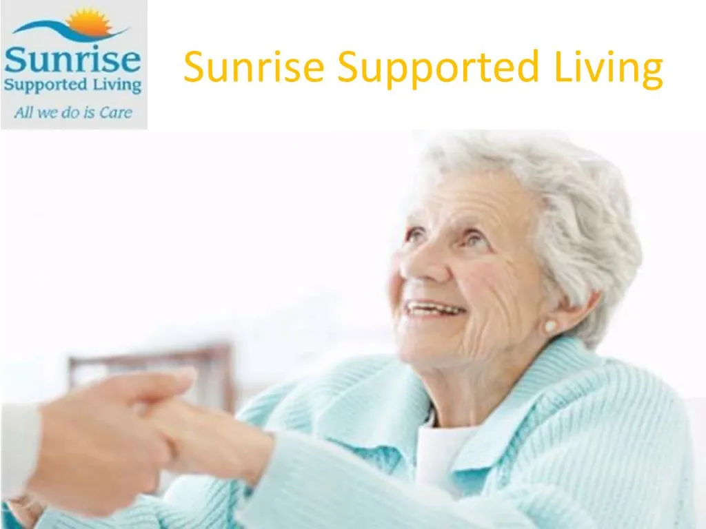 sunrise supported living