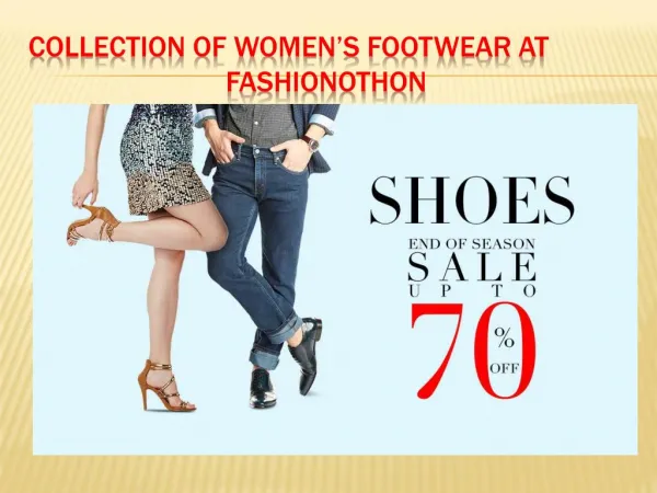 Collection of women’s footwear at fashionothon