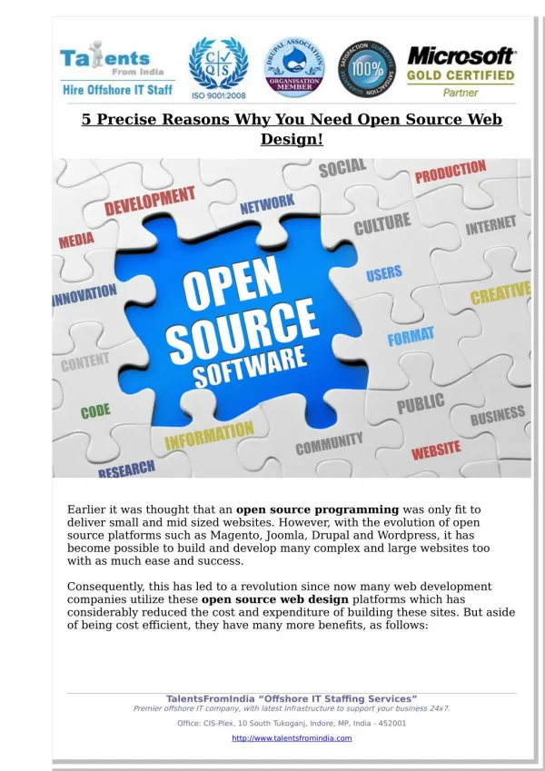 5 Precise Reasons Why You Need Open Source Web Design!