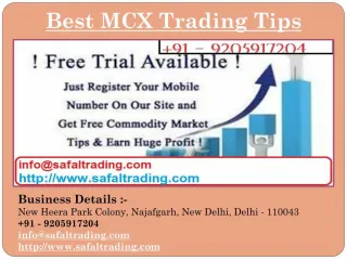 Best MCX Trading Tips
