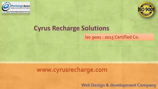 Get the online recharge software with Cyrus Recharge Solutions