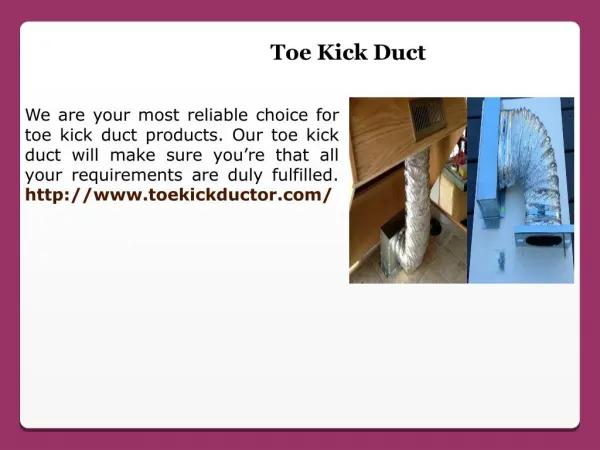 Toe Kick Duct Extension