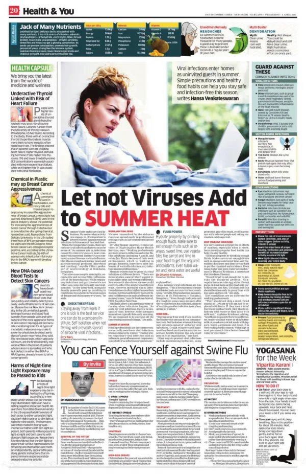 " Let not Viruses Add to Summer Heat"