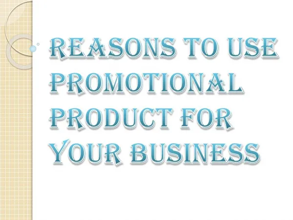 Few Things You might Want to know About Promotional Product