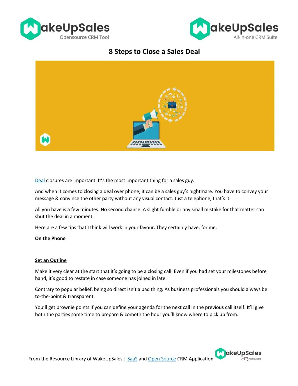 8 steps to close a sales deal