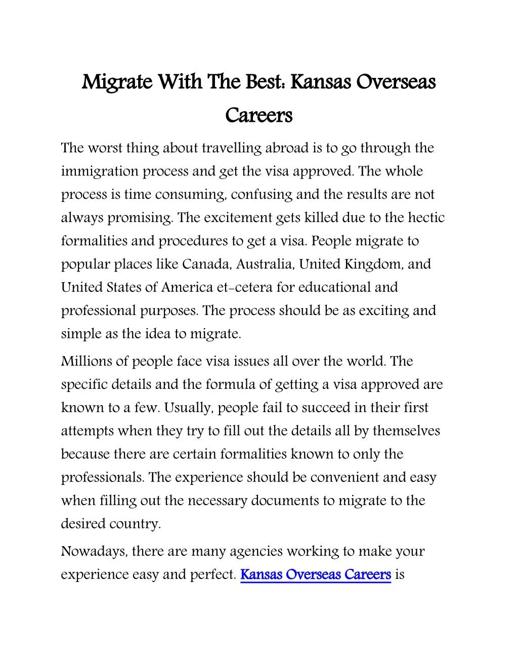 migrate with the best kansas overseas careers