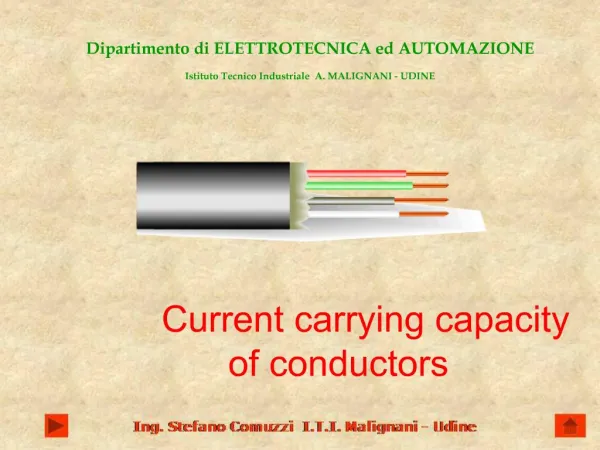 Current carrying capacity of conductors