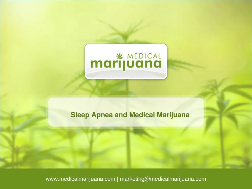 sleep apnea and medical marijuana