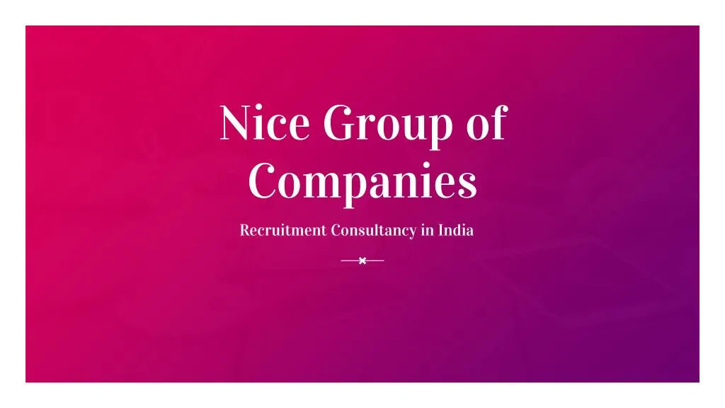 nice group of companies