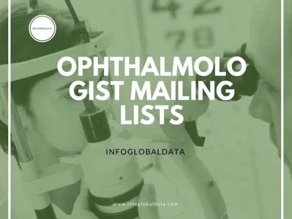 How You Can Own Ophthalmologist Mailing Lists With Lower Cost