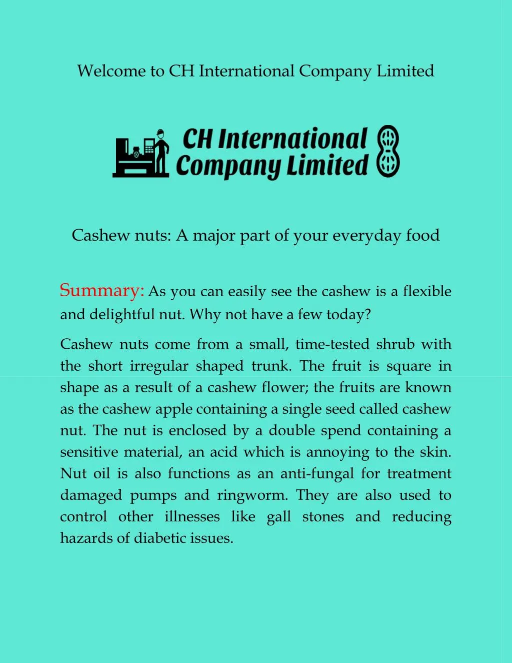 welcome to ch international company limited