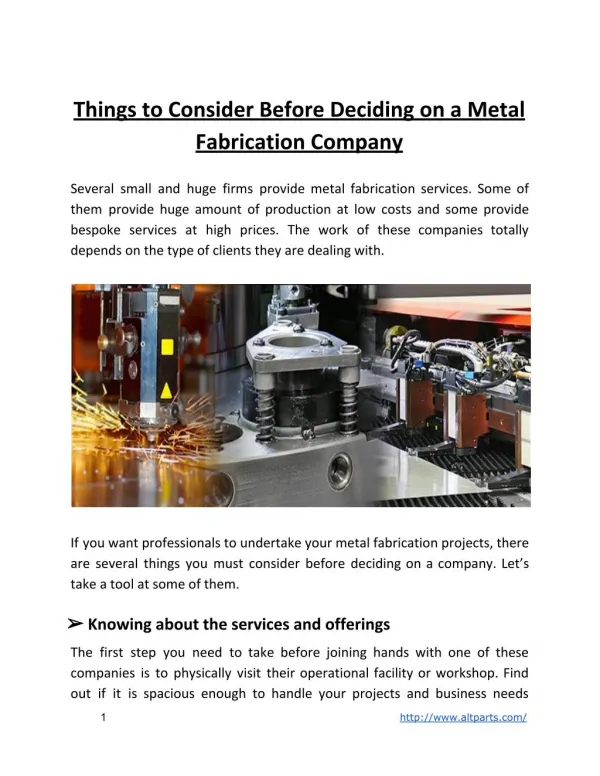 Things to Consider Before Deciding on a Metal Fabrication Company