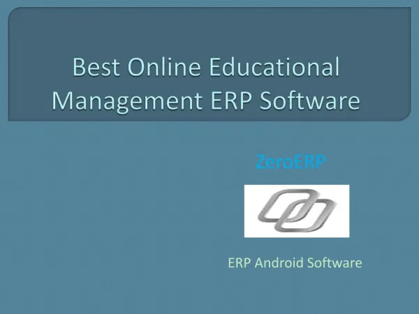 ERP Software for Educational Management