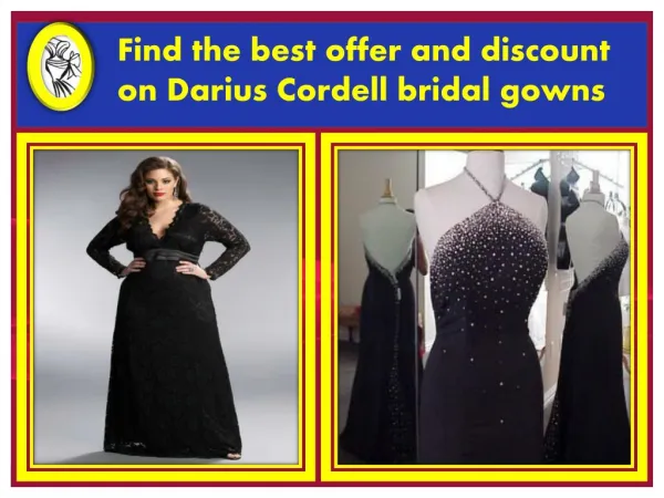 Select the best dresses from Darius Cordell at affordable prices