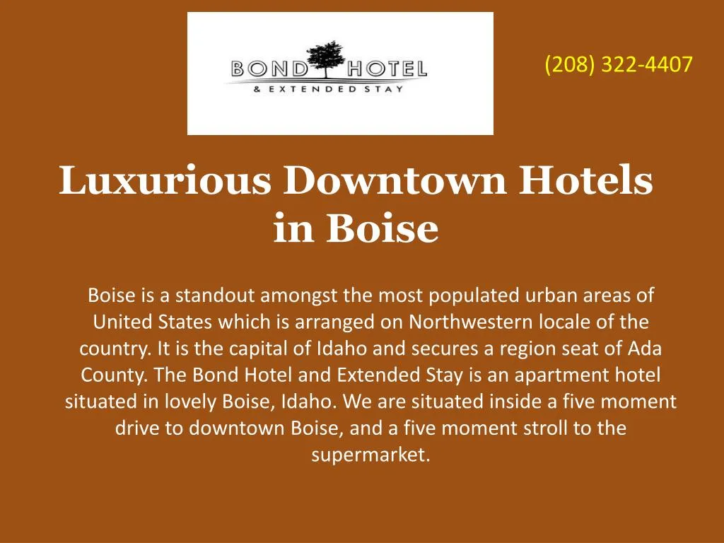 luxurious downtown hotels in boise