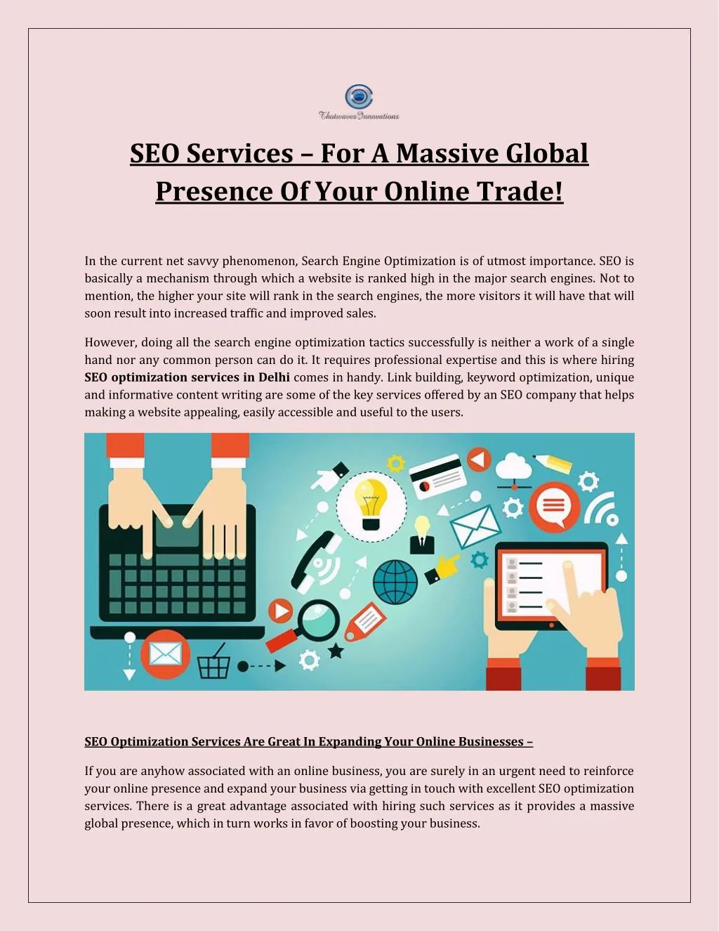 seo services for a massive global presence