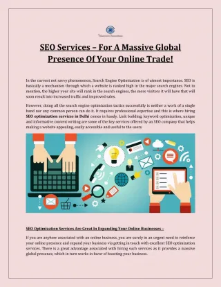 Best Seo Services in Delhi Ncr| Top Seo services in Delhi - SEO Services