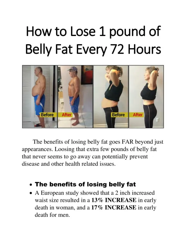 Lose 1 lb per day of belly fat with Lean Belly Breakthrough