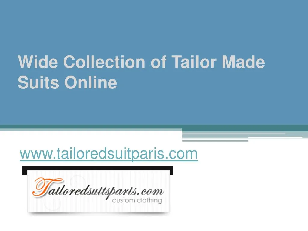 wide collection of tailor made suits online