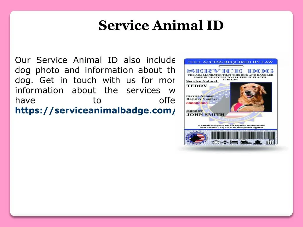 service animal id