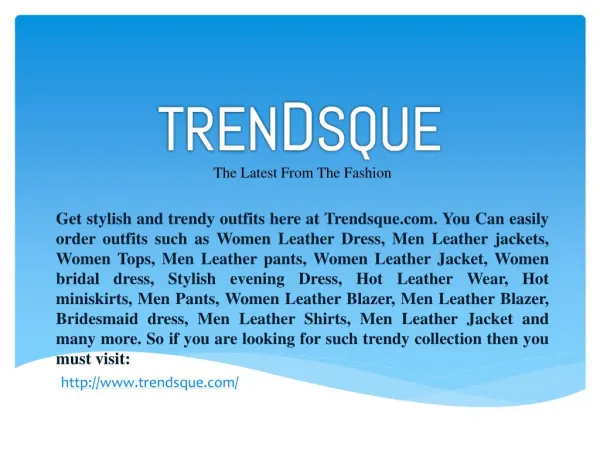 TrendsQue.com The Popular Online Fashion Store
