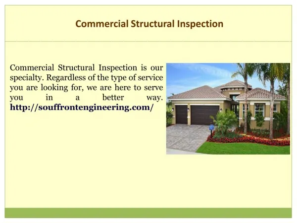 Commercial Structural Inspection