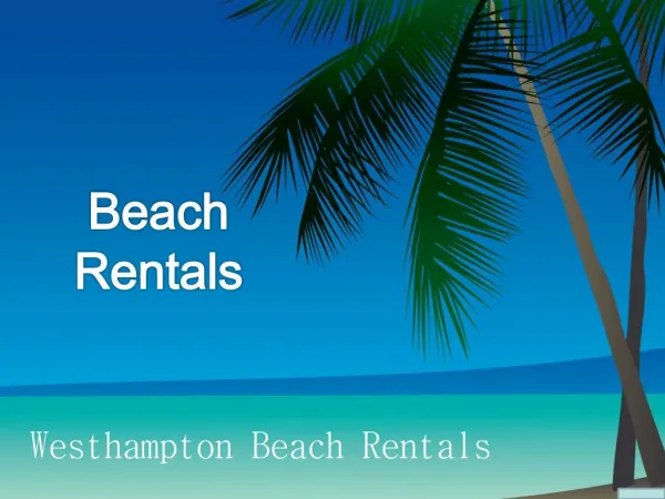 Oceanfront Beach House Rentals