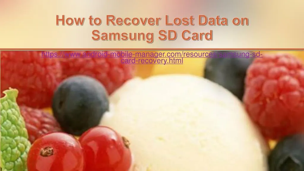 how to recover lost data on samsung sd card