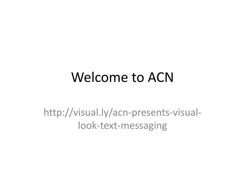 welcome to acn