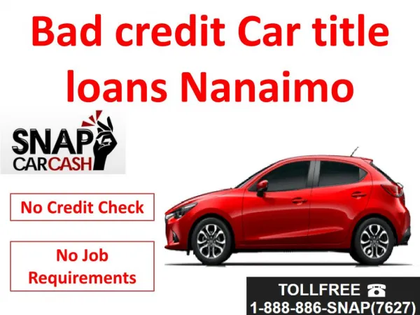 Bad credit car loans Nanaimo