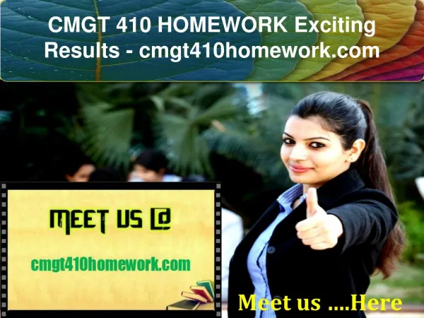 CMGT 410 HOMEWORK Exciting Results / cmgt410homework.com