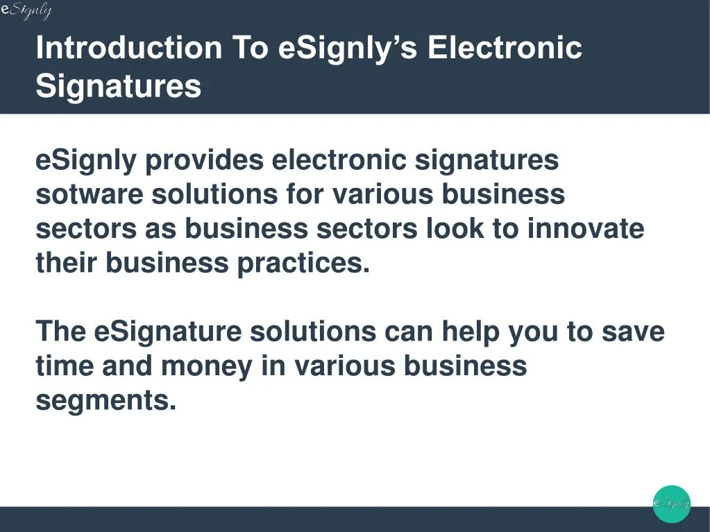 introduction to esignly s electronic signatures