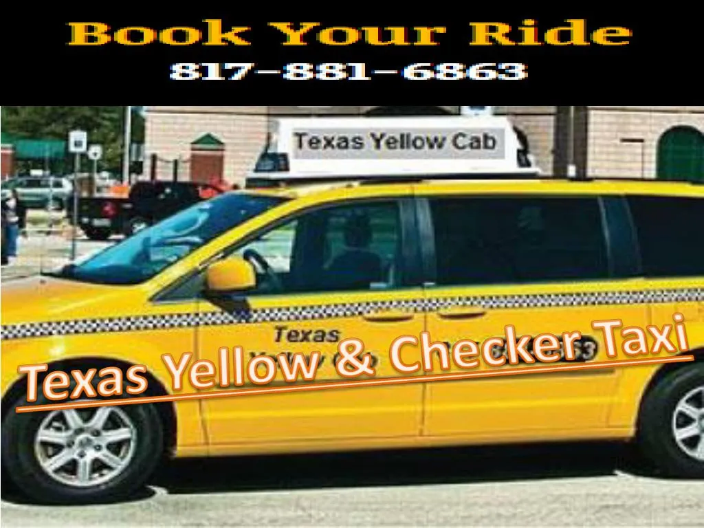 texas yellow checker taxi