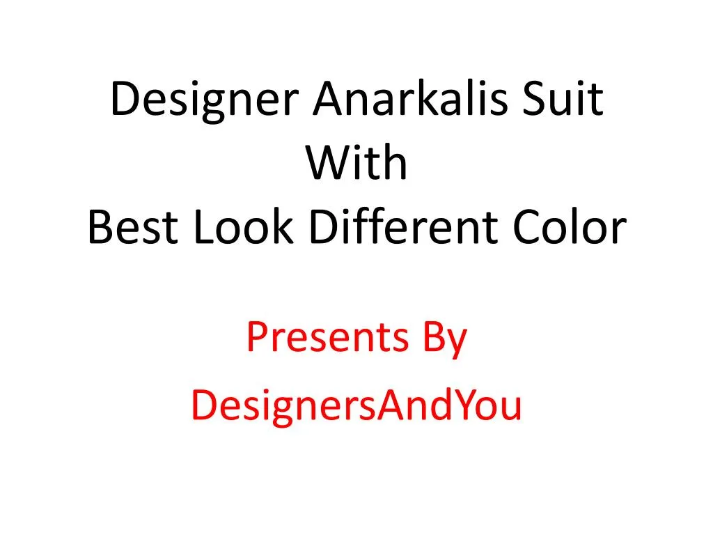 designer anarkalis suit with best look different color