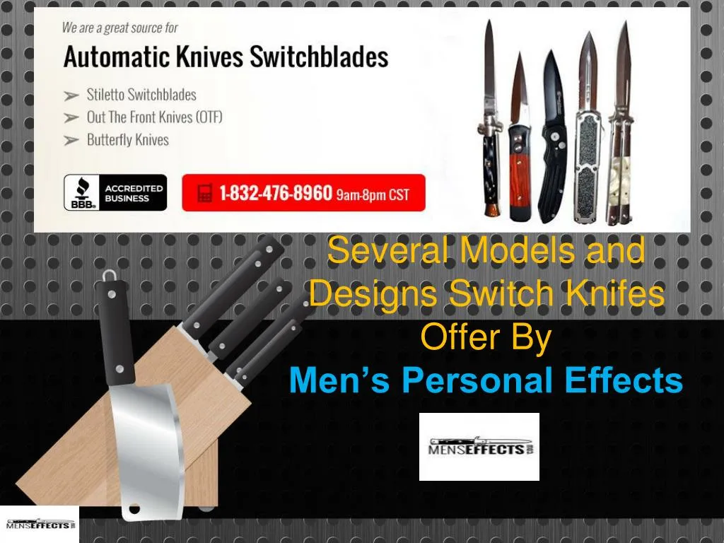 several models and designs switch knifes offer by men s personal effects