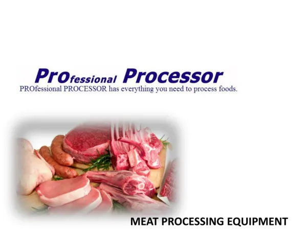 Shop Meat Processing Products