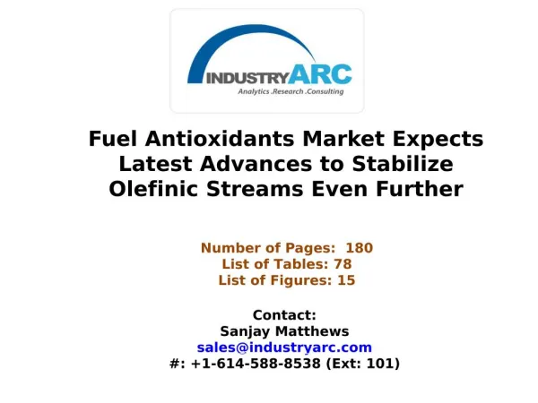 Fuel Antioxidants Market Set to Focus on Development of Fuel Stabilization Solutions