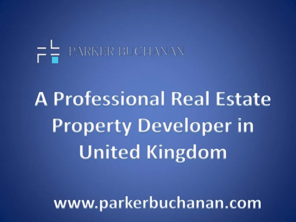 a professional real estate property developer