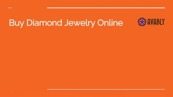 Buy Diamond Jewelry Online