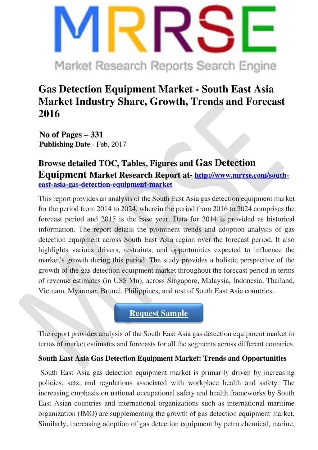 gas detection equipment market south east asia